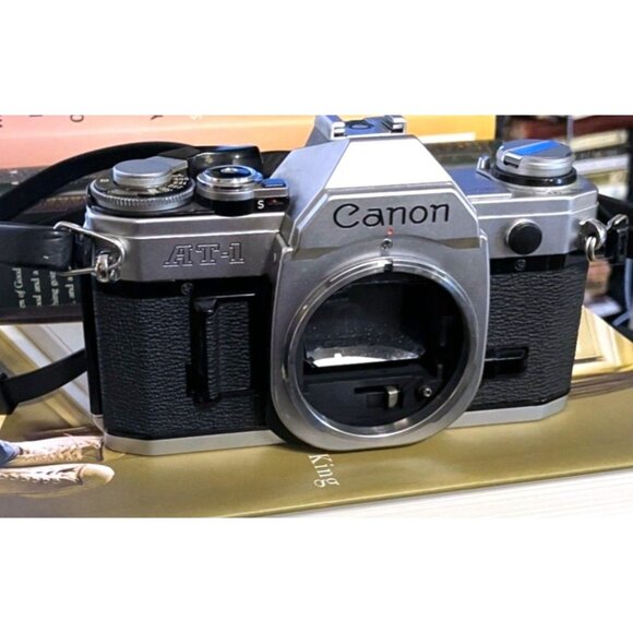 Vintage Canon AT-1 35 mm SLR Film Camera Body and Neck Strap Only Untested Japan - Picture 1 of 5